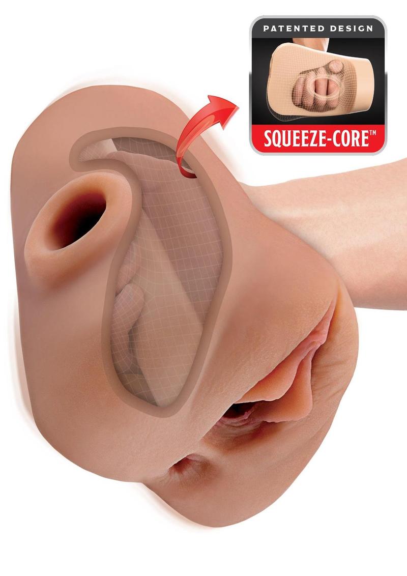 Pdx Plus Double Pounder Vibrating Squeeze Stroker - Pussy and Ass
