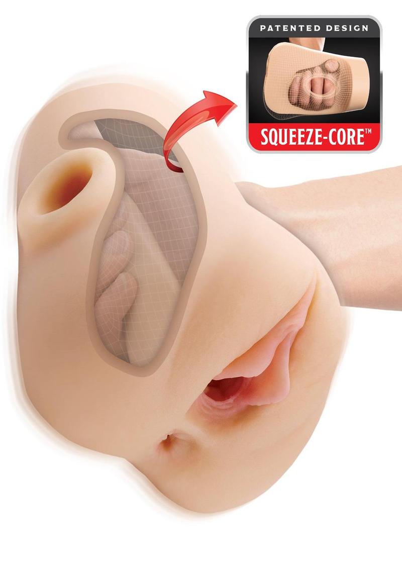 Pdx Plus Double Pounder Vibrating Squeeze Stroker - Pussy and Ass