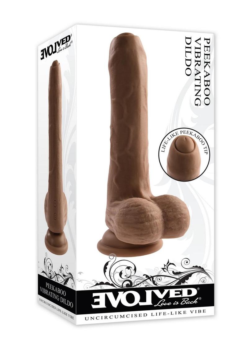 Peek A Boo Vibrating Rechargeable Silicone Dildo