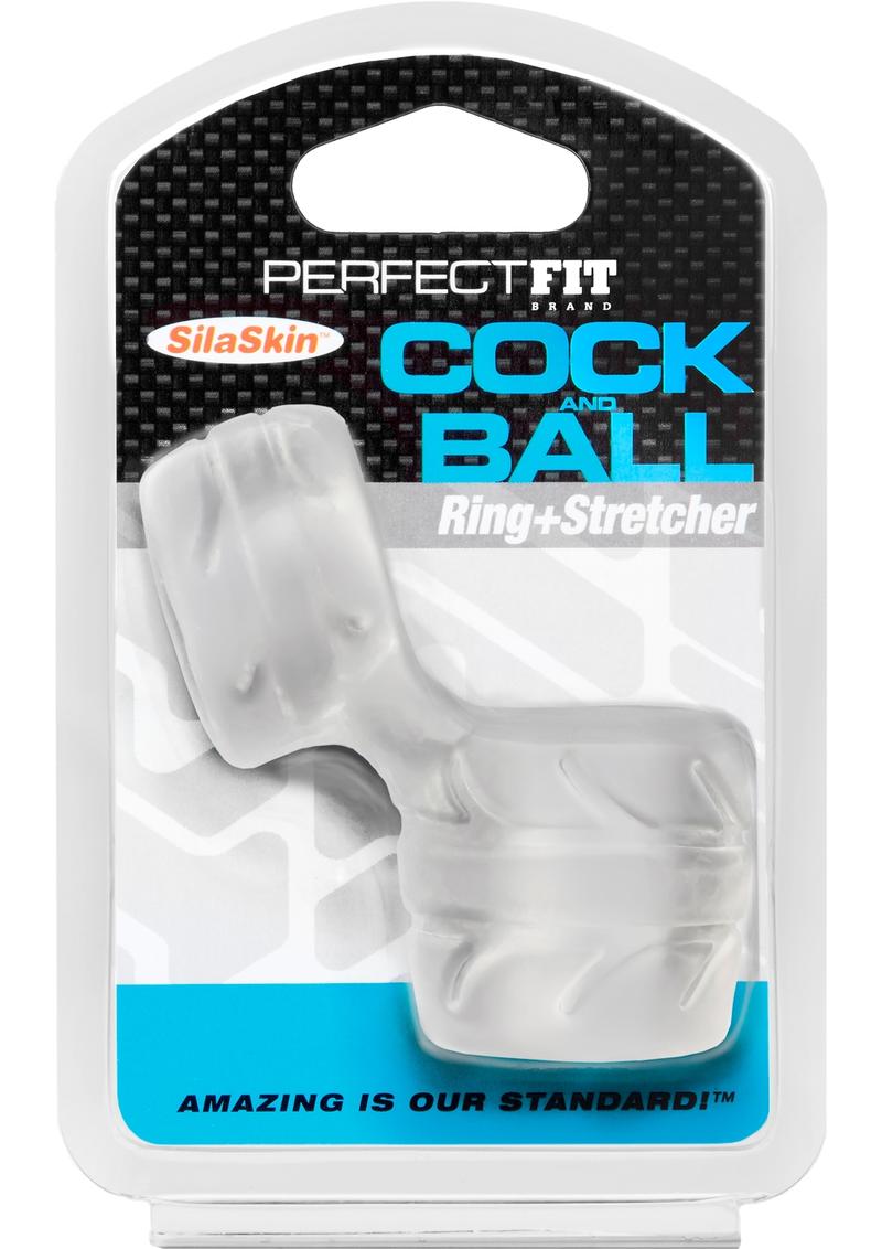 Perfect Fit Cock and Ball Ring + Stretcher Silaskin