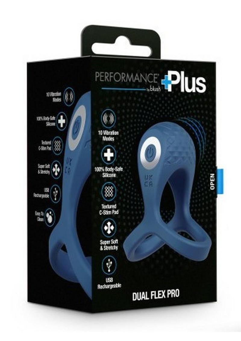 Performance Plus Dual Flex Pro Rechargeable Silicone Cock Ring and Ball Strap