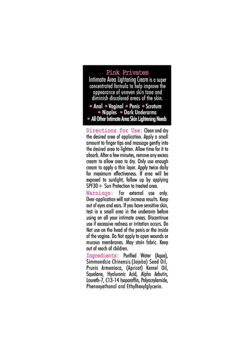 Pink Privates Intimate Area Lightening