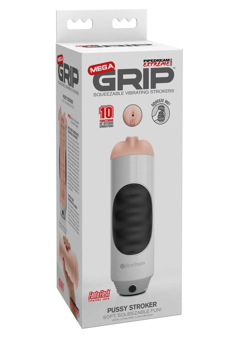 Pipedream Extreme Toyz Mega Grip Vibrating Pussy Masturbator - Pussy