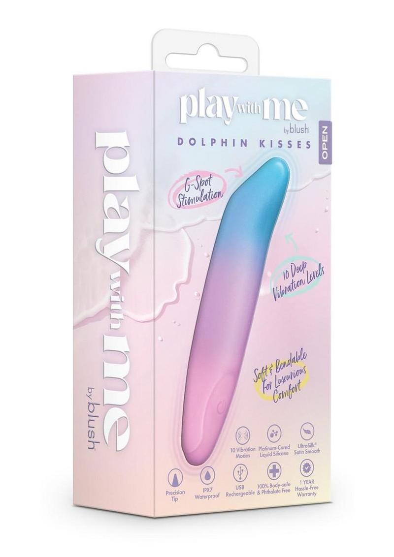 Play with Me Dolphin Kisses Rechargeable Silicone G-Spot Bullet Vibrator