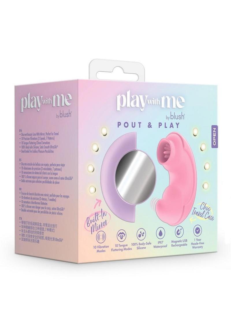 Play with Me Pout and Play Rechargeable Silicone Dual End Vibrator