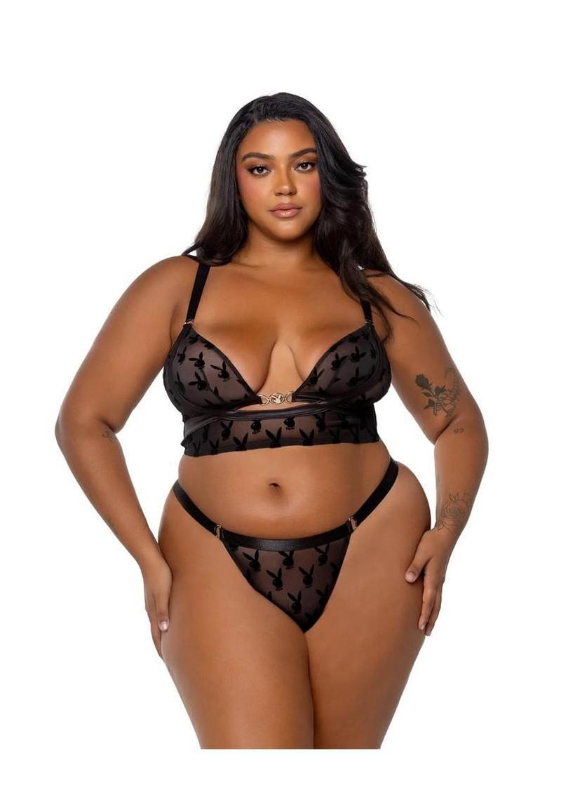 Playboy Bunny Charm Bralette Set - 1xlarge