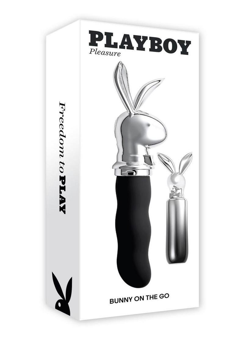 Playboy Bunny On The Go Rechargeable Silicone Rabbit Head Mini Vibrator