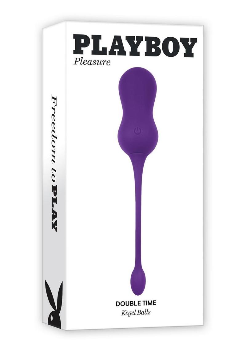 Playboy Double Time Rechargeable Silicone Vibrating Kegel Balls with Remote Control