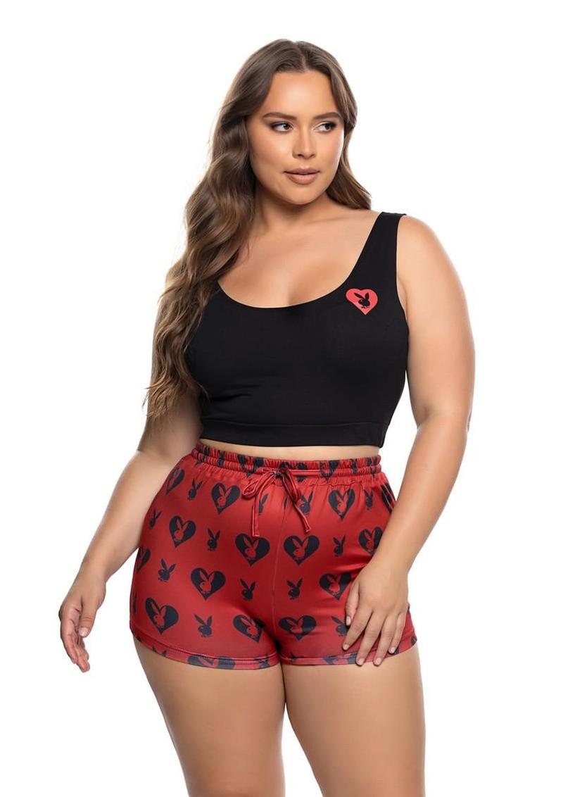 Playboy Sweetheart Bunny Lounge Short Set (2 Piece) - 1xlarge