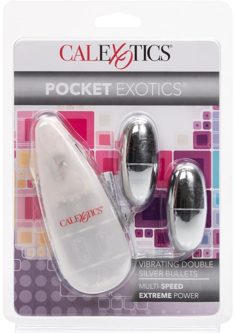 Pocket Exotics Vibrating Double Silver Bullets