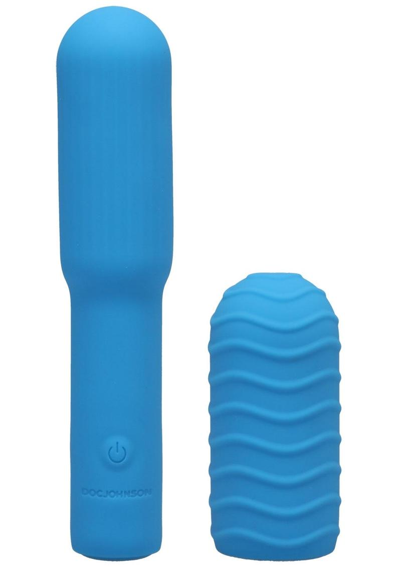 Pocket Rocket Elite Silicone Rechargeable Mini Vibrator with Removable Sleeve