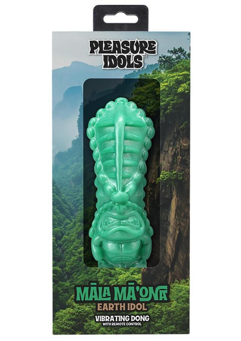 Polynesian Pleasure Idols Mala Ma'ona Earth Idol Rechargeable Silicone Vibrating Dildo with Remote Control