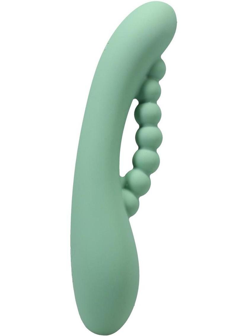 Polynesian Pleasures Into The C Kakui Me Rechargeable Silicone Vibrator with Clitoral Stimulator