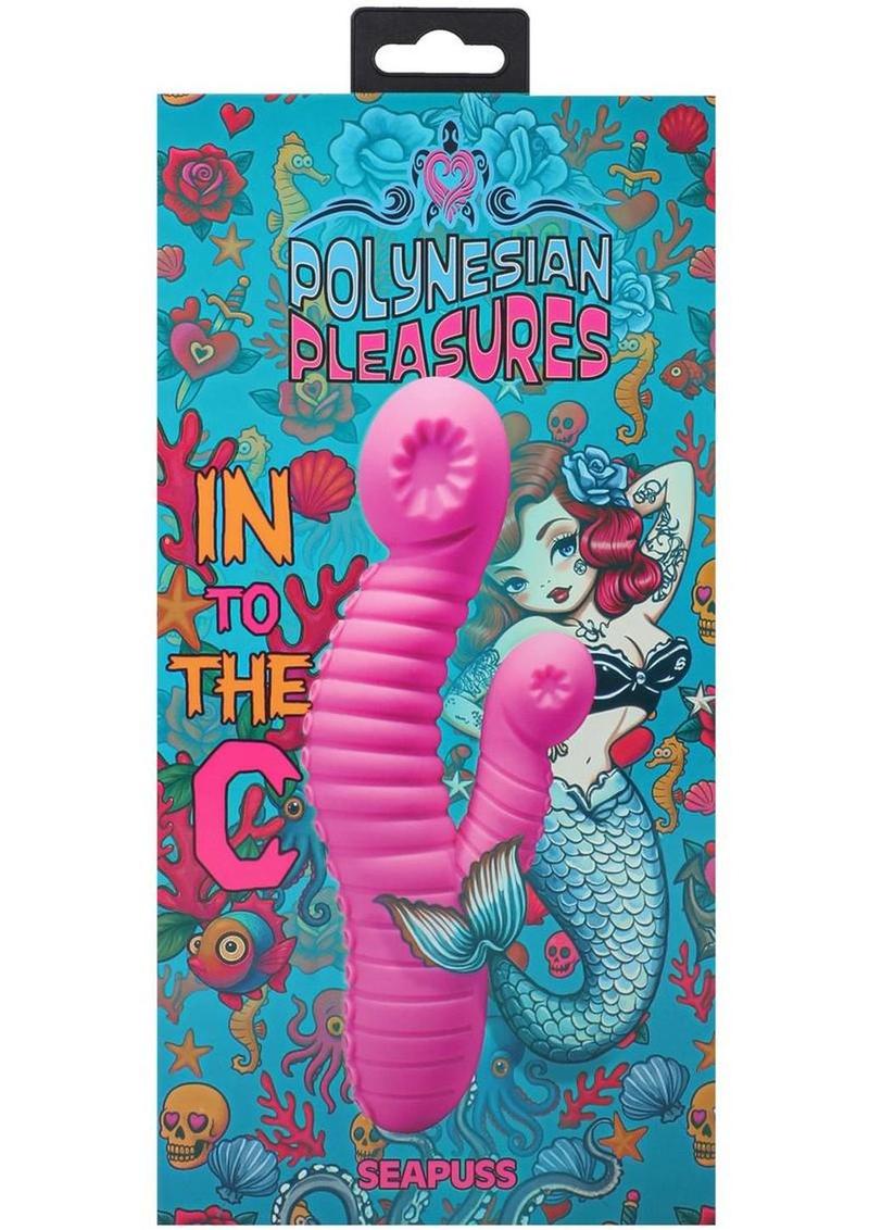 Polynesian Pleasures Into The C Seapuss Rechargeable Silicone Rabbit Vibrator with Clitoral Stimulator