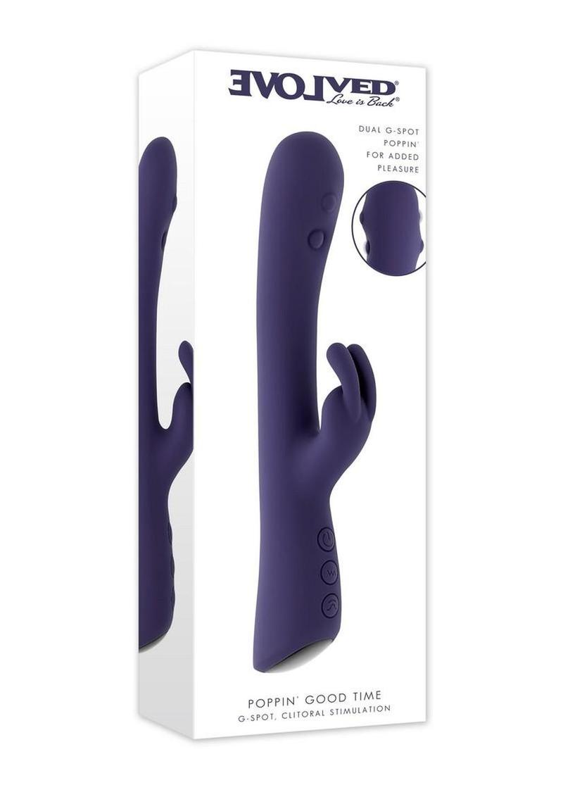Poppin Good Time Rechargeable Silicone Rabbit Vibrator