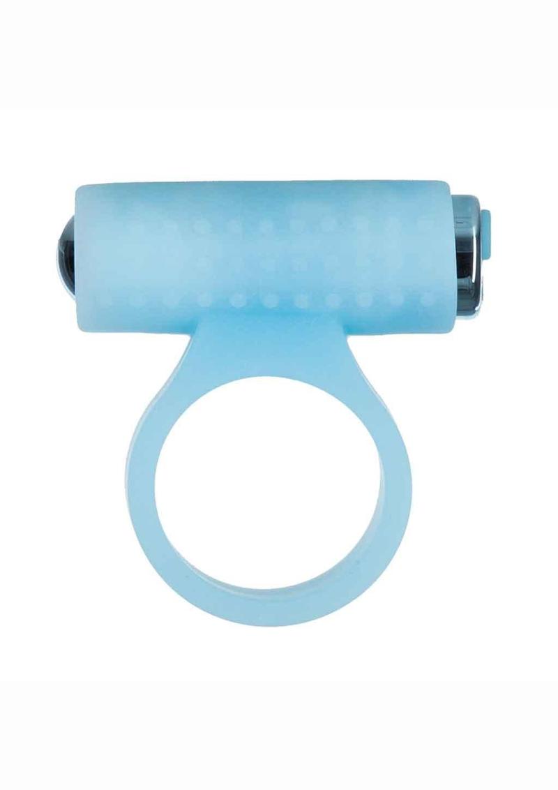Powerbullet Cosmic Ring Rechargeable Silicone Vibrating Cock Ring - Glow In