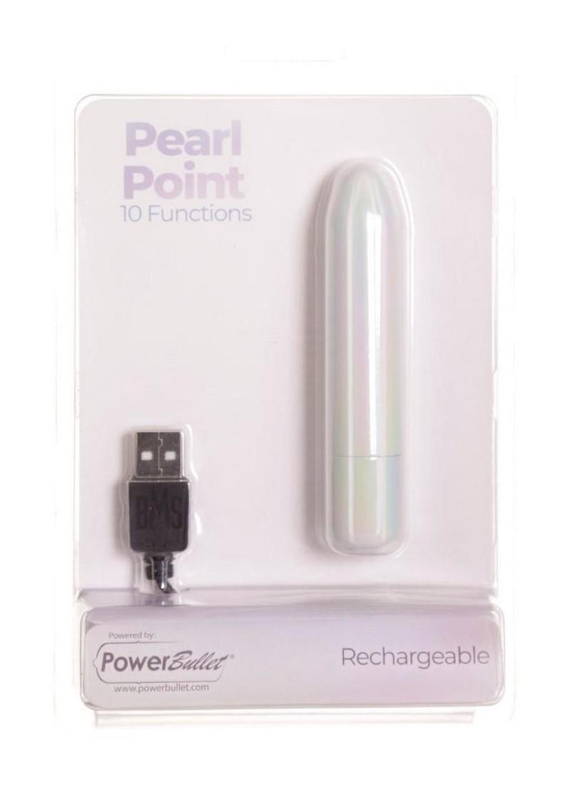 Powerbullet Pearl Point Rechargeable Bullet - Pearlescent