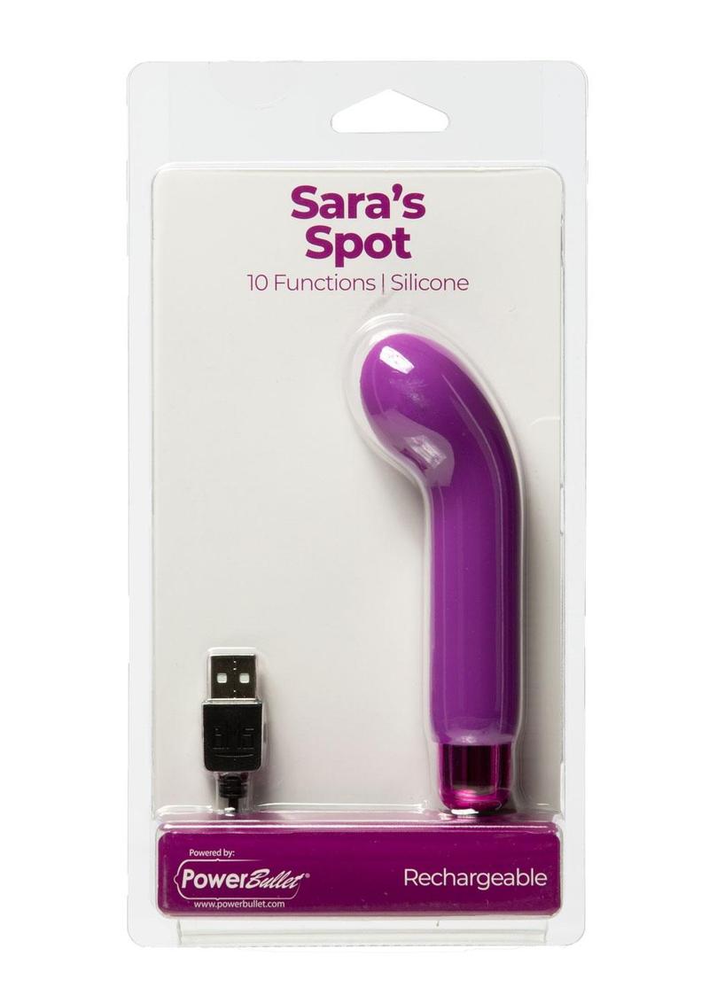 Powerbullet Sara's Spot 10 Function Rechargeable Silicone Vibrating Bullet