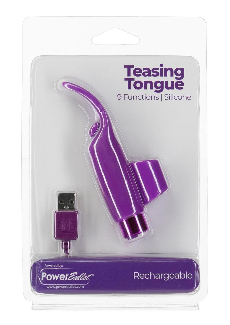 Powerbullet Silicone Teasing Tongue with Mini Rechargeable Bullet