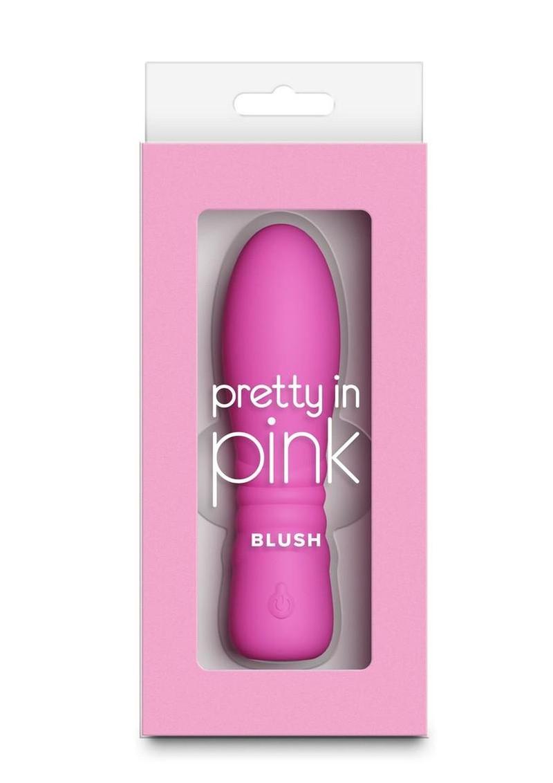 Pretty In Pink Blush Compact Rechargeable Silicone Light Up Vibrator