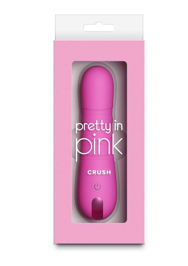 Pretty In Pink Crush Rechargeable Silicone Compact Thrusting Vibrator