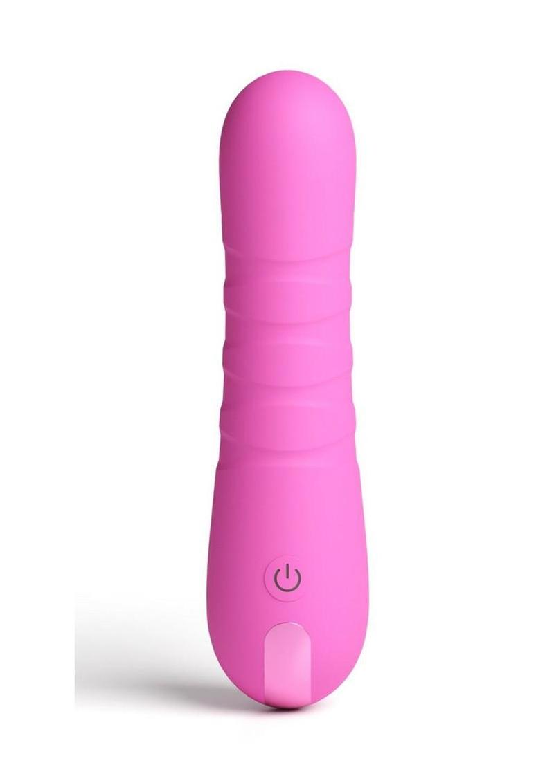 Pretty In Pink Crush Rechargeable Silicone Compact Thrusting Vibrator