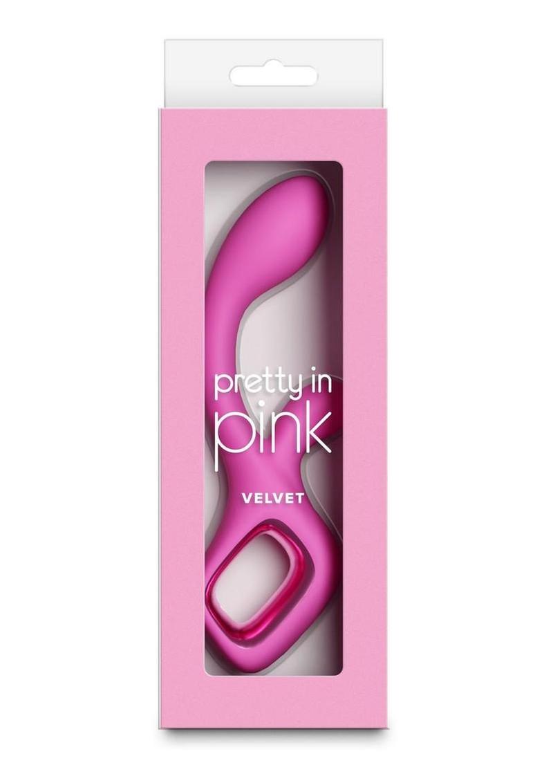 Pretty In Pink Velvet Rechargeable Silicone G-Spot Rabbit Vibrator