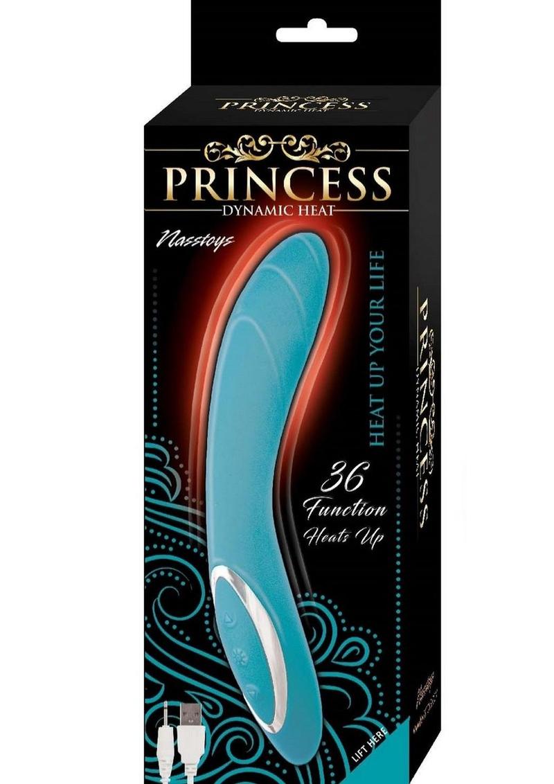 Princess Dynamic Heat Rechargeable Silicone Vibrator with Clitoral Stimulator