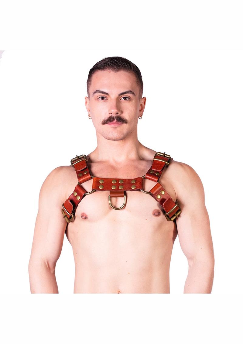 Prowler Red Butch Harness - Medium - Brown/Brass
