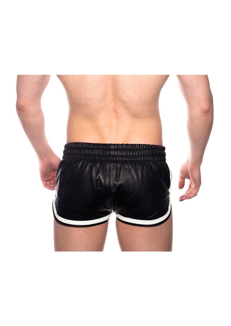 Prowler Red Leather Sport Shorts