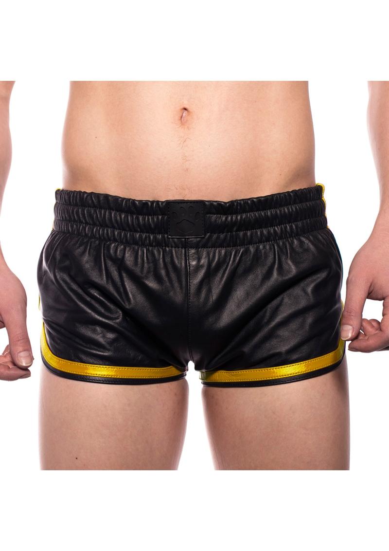 Prowler Red Leather Sport Shorts