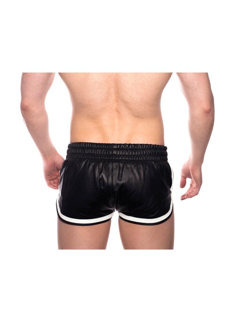Prowler Red Leather Sport Shorts