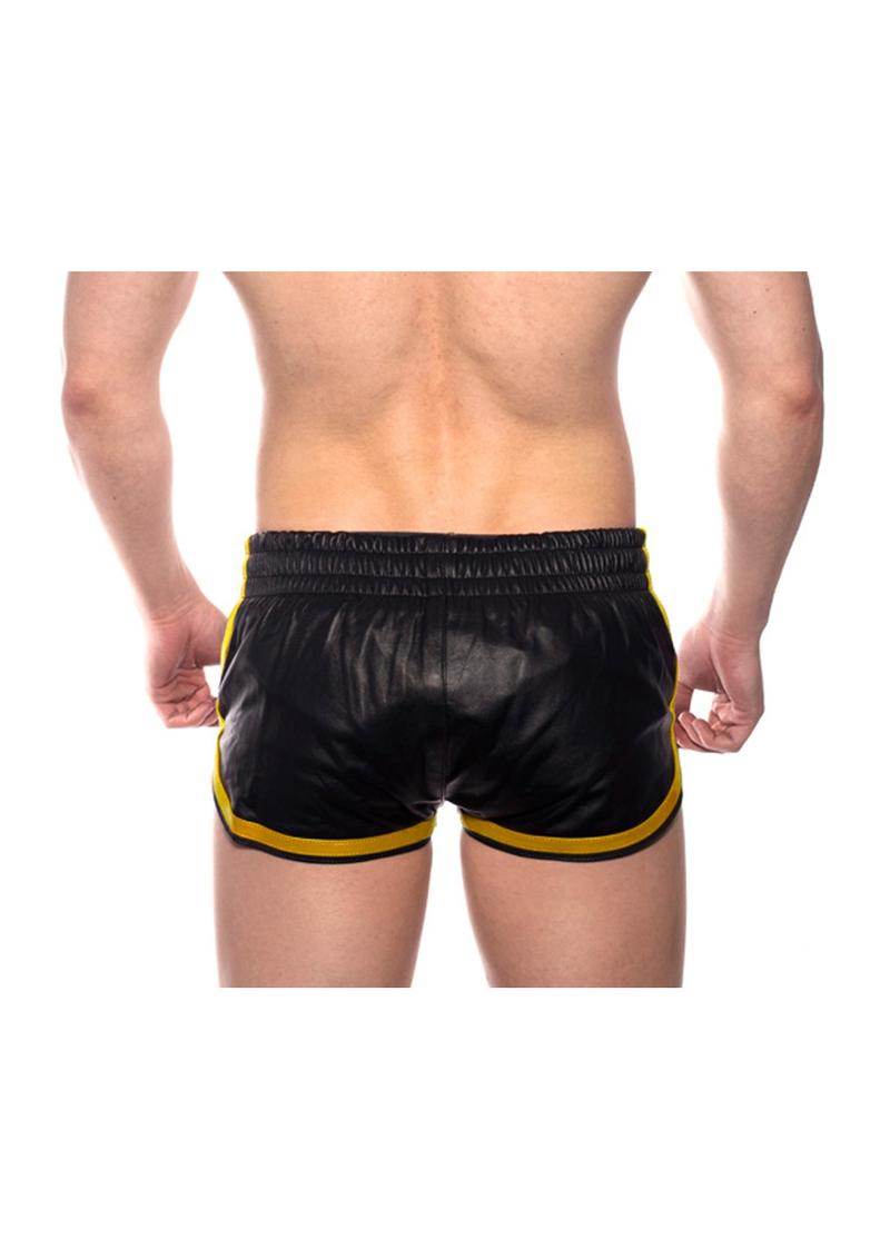 Prowler Red Leather Sport Shorts
