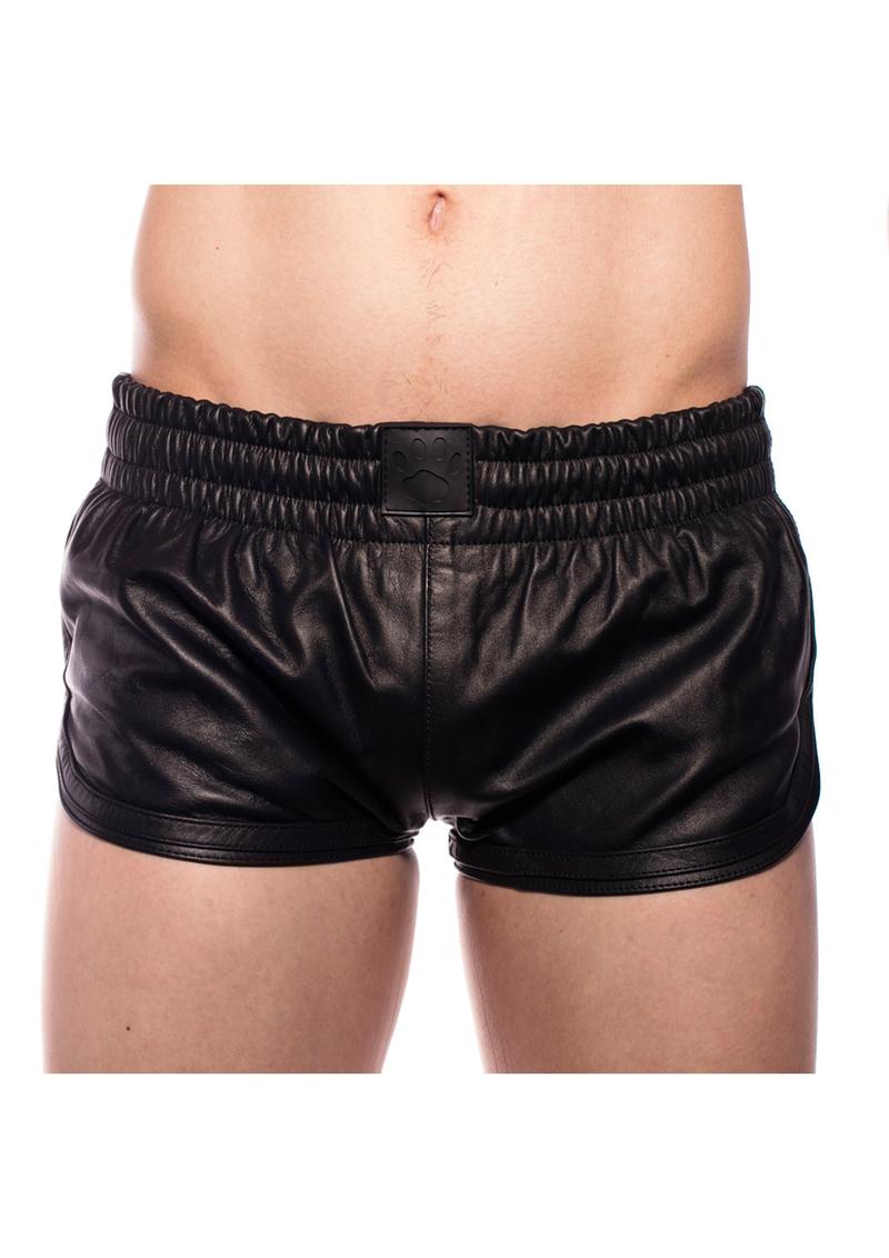 Prowler Red Leather Sport Shorts
