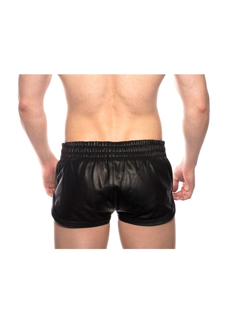 Prowler Red Leather Sport Shorts