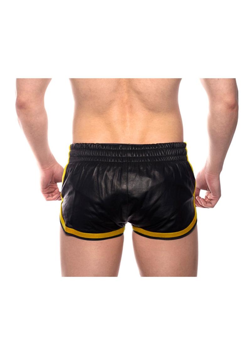 Prowler Red Leather Sport Shorts