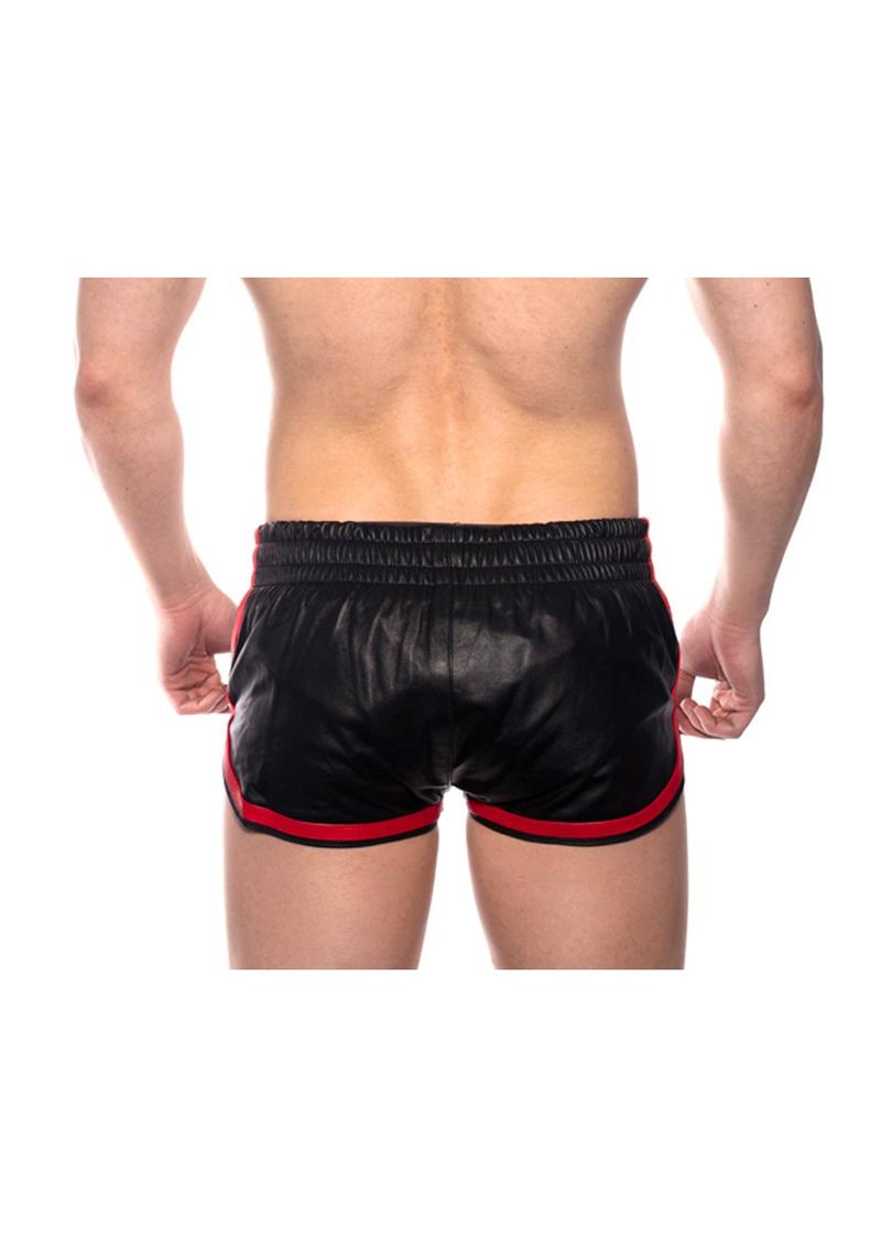 Prowler Red Leather Sport Shorts