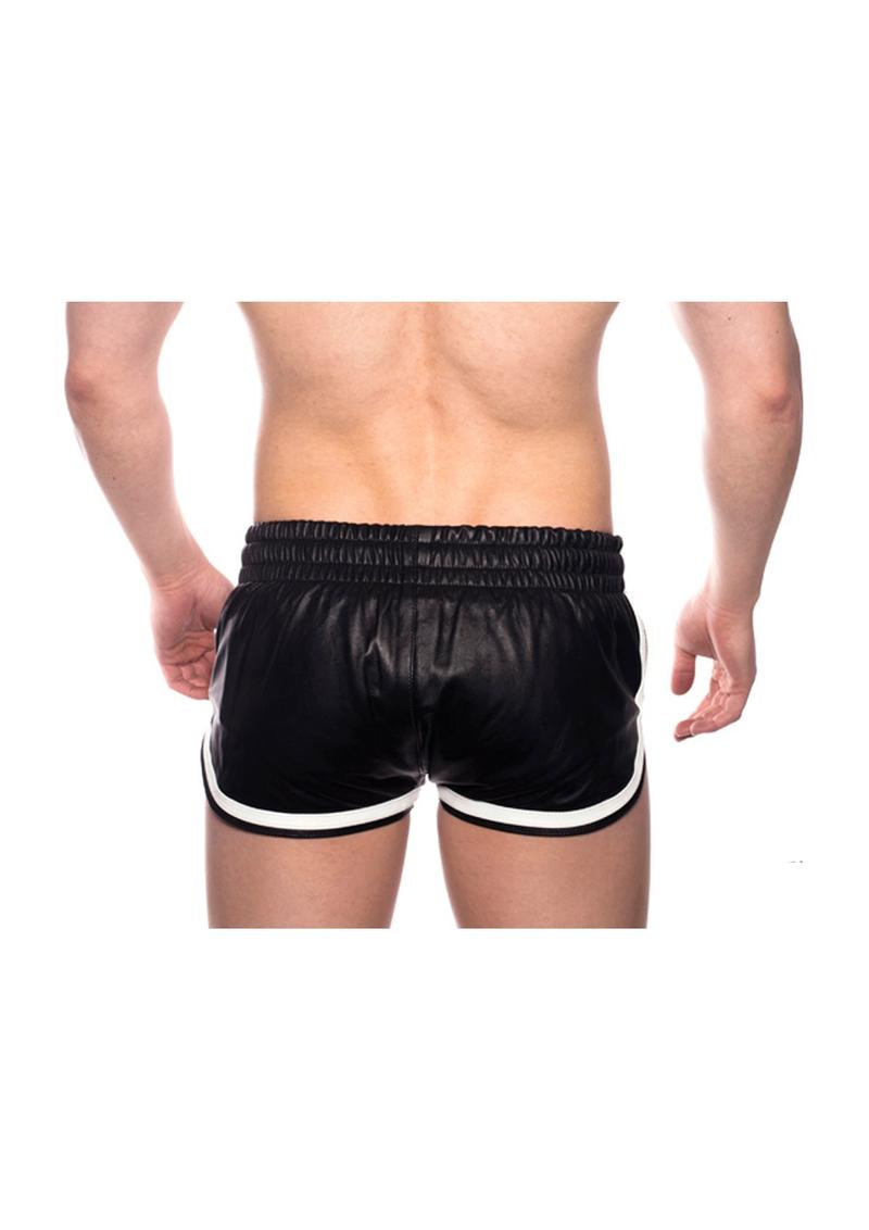Prowler Red Leather Sport Shorts