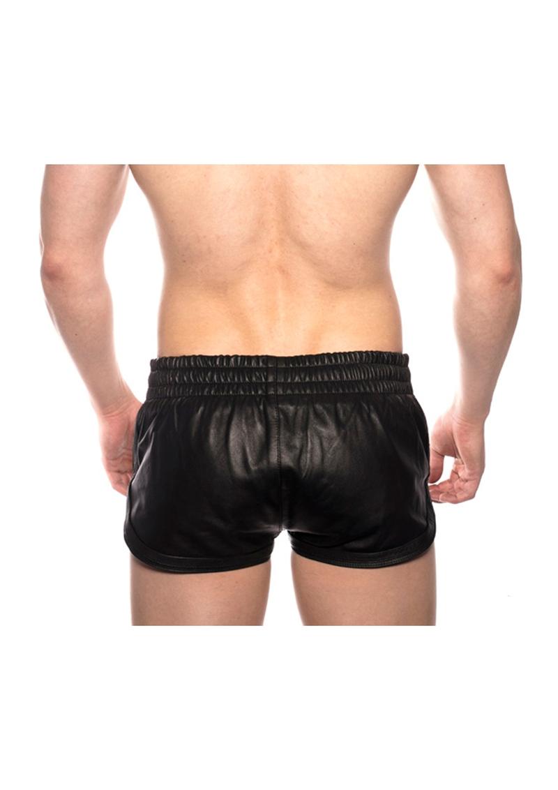 Prowler Red Leather Sport Shorts