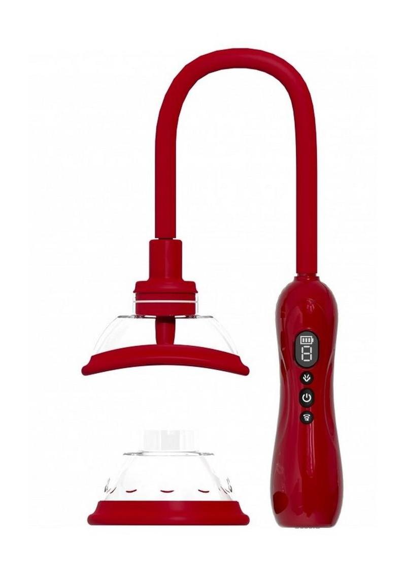 Pumped Automatic Rechargeable Vulva and Breast Pump with Rotating and Vibrating Tongue