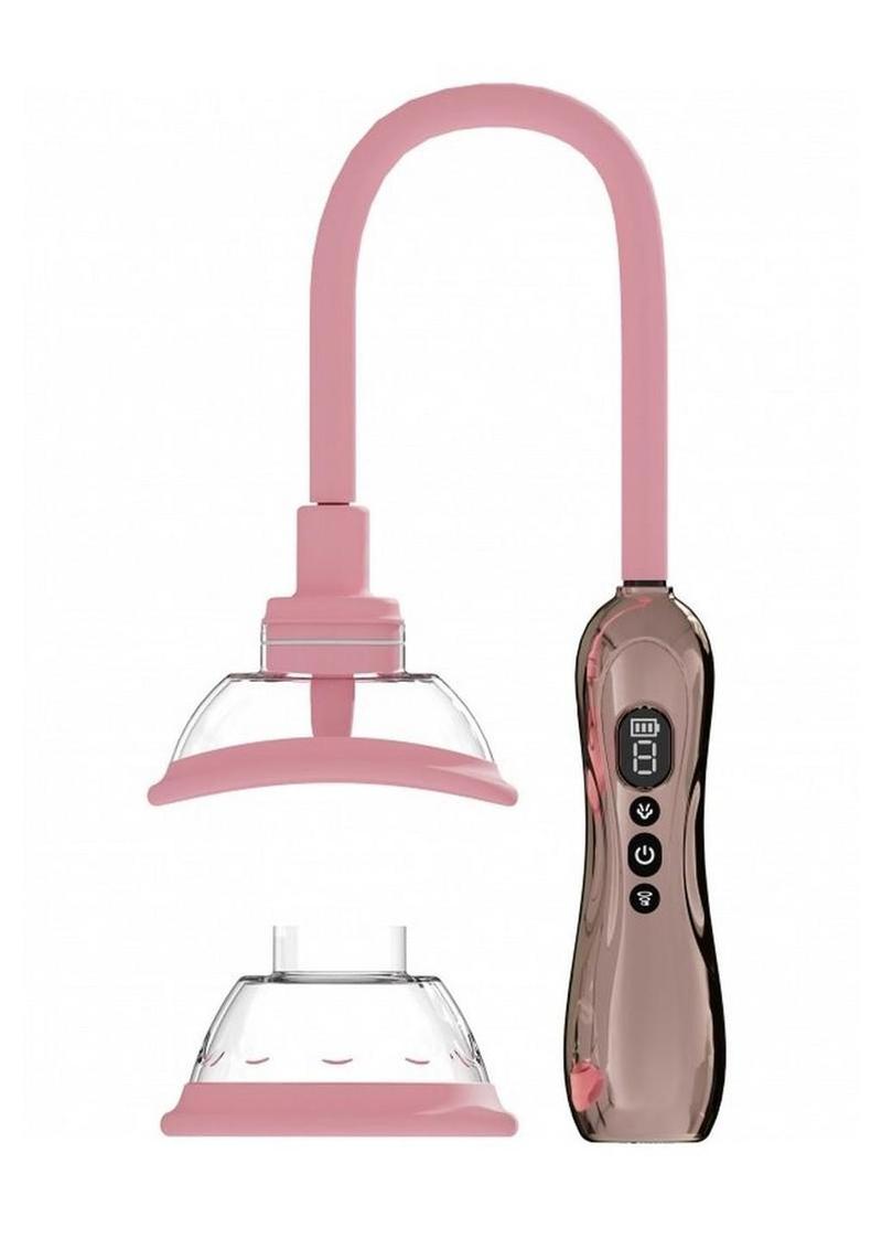 Pumped Automatic Rechargeable Vulva and Breast Pump with Rotating and Vibrating Tongue