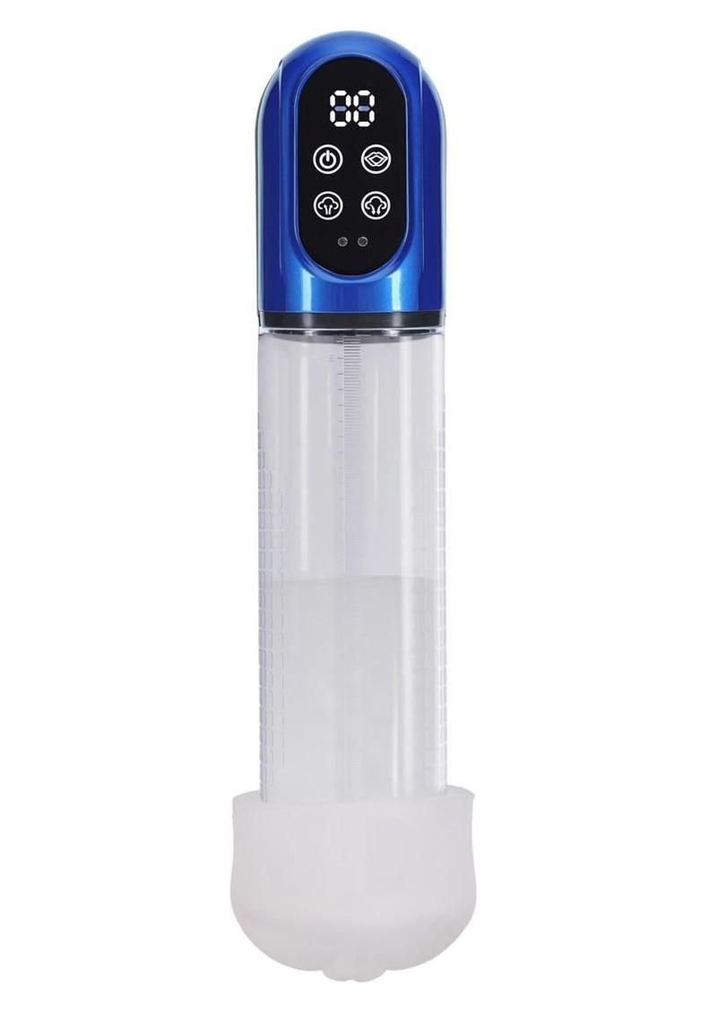 Pumped Engage 6 Function Automatic Rechargeable Penis Pump - Metallic
