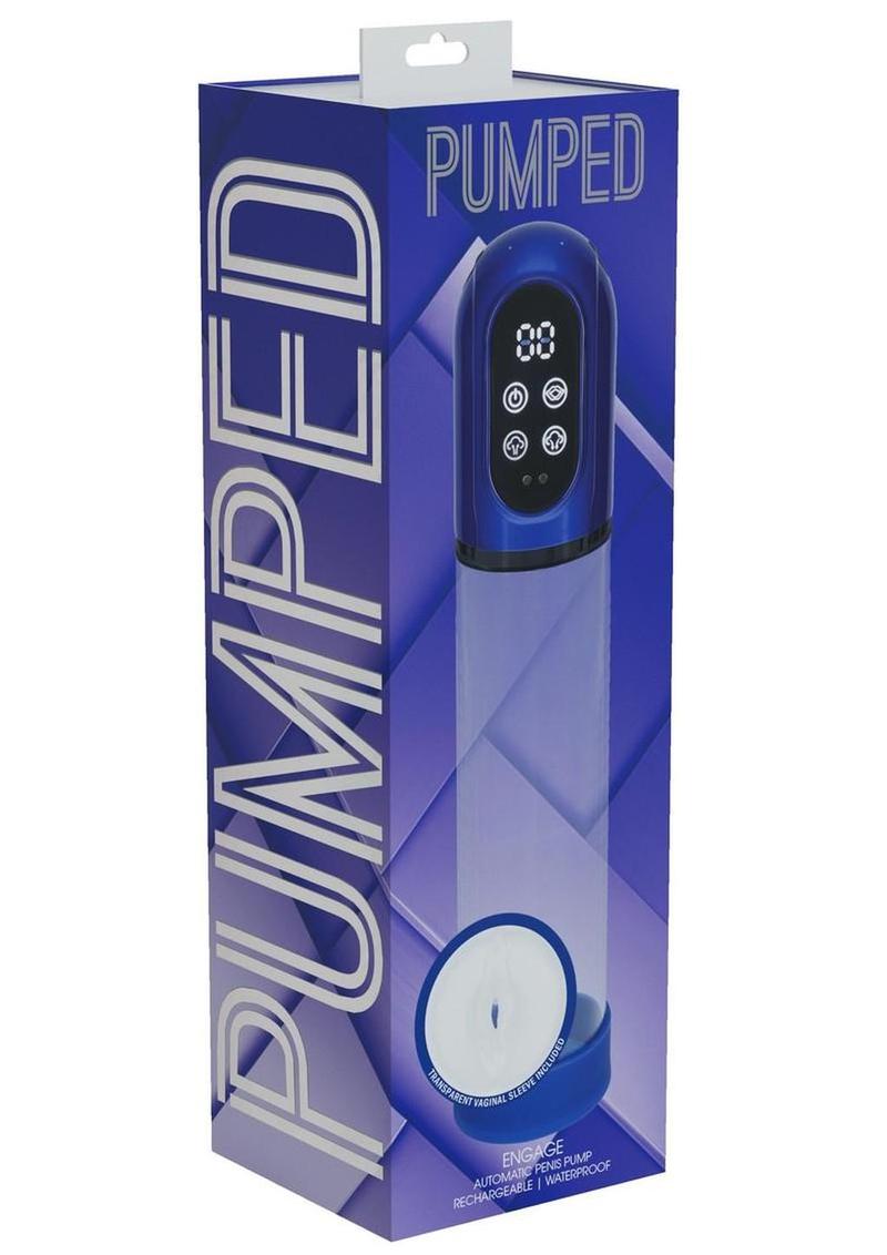 Pumped Engage 6 Function Automatic Rechargeable Penis Pump - Metallic