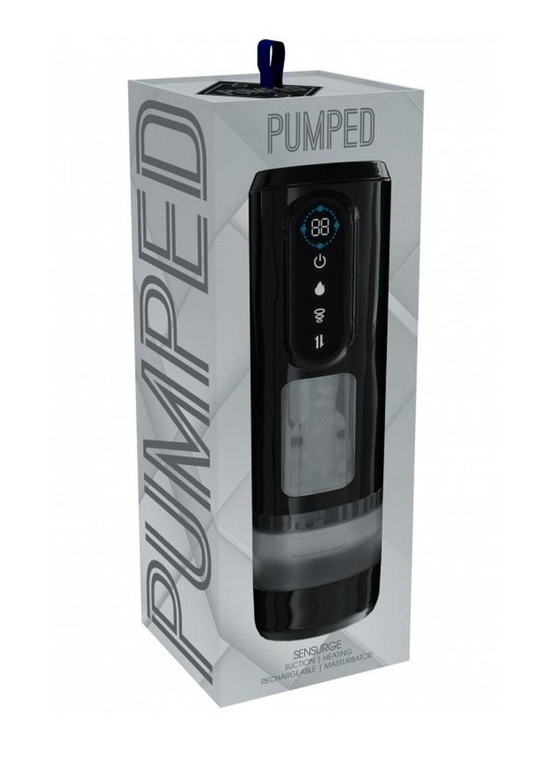 Pumped Sensurge Automatic Rechargeable Heating, Sucking, Thrusting, Vibrating Male Pump