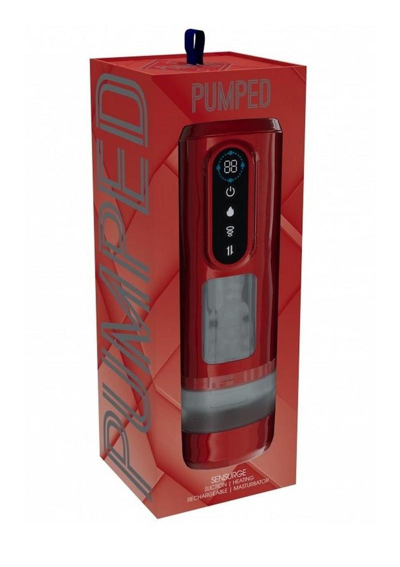 Pumped Sensurge Automatic Rechargeable Heating, Sucking, Thrusting, Vibrating Male Pump