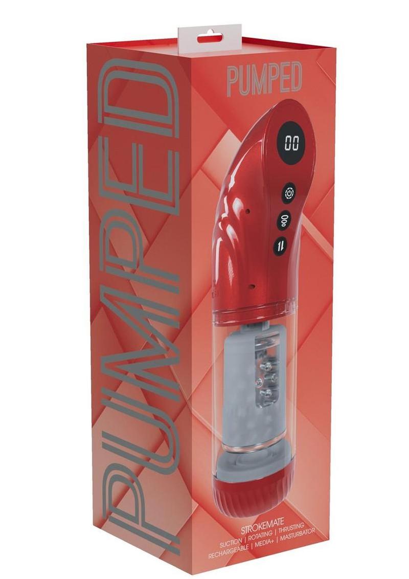 Pumped Strokemate Multi-Function Rechargeable Masturbator - Metallic