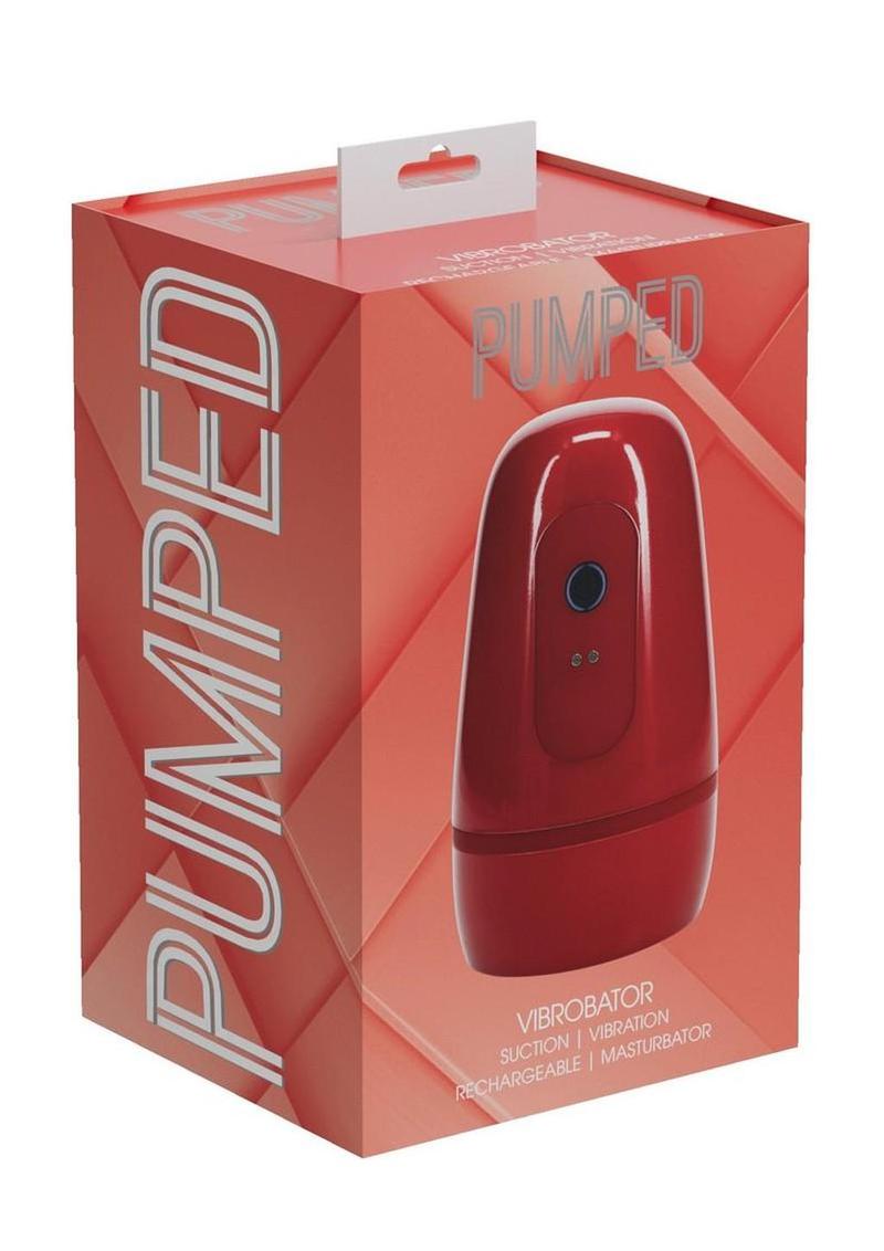 Pumped Vibrobator 10 Function Rechargeable Masturbator - Metallic