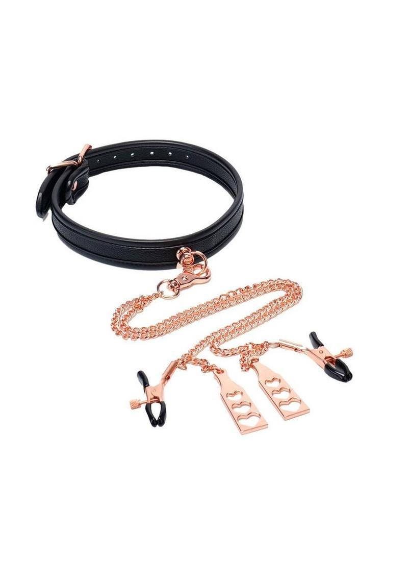 Punishment Choker and Nipple Clamps