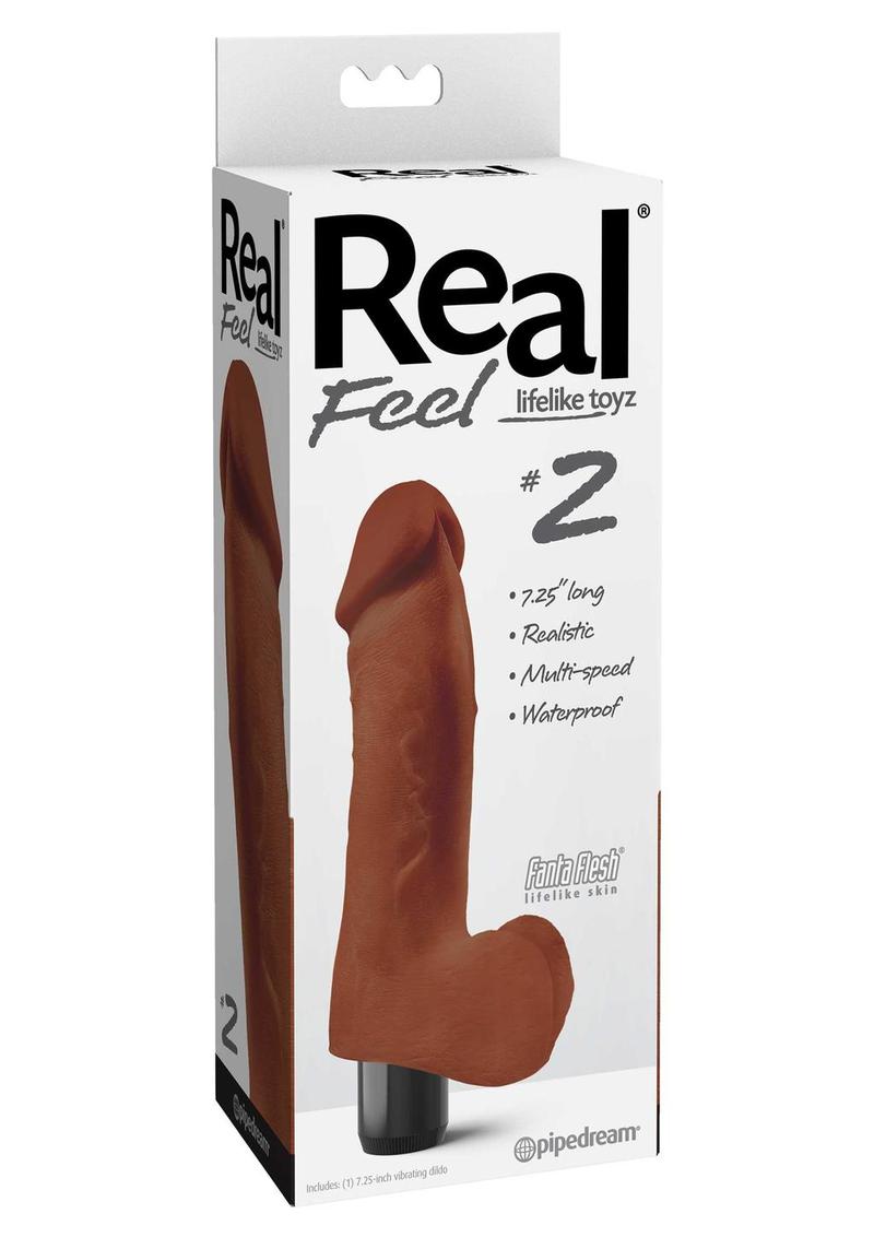 Real Feel Lifelike Toyz No. 2 Realistic Vibrating Dildo with Balls
