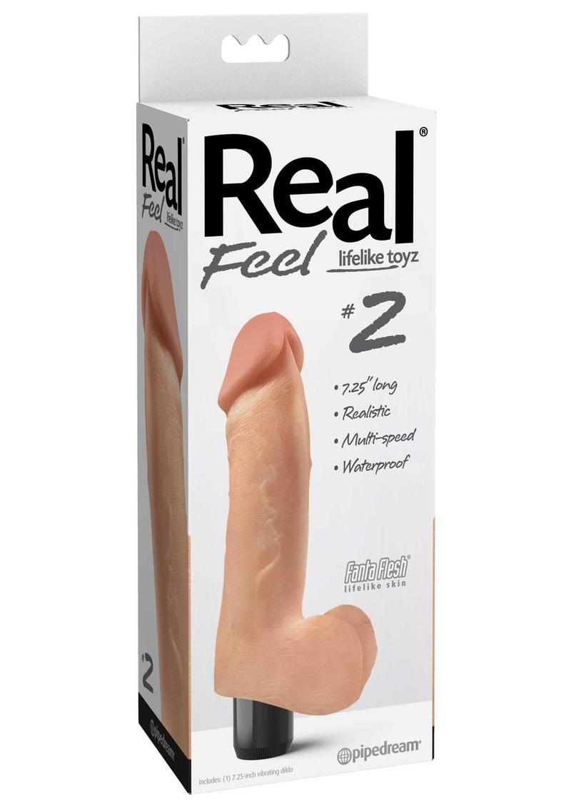 Real Feel Lifelike Toyz No. 2 Realistic Vibrating Dildo with Balls